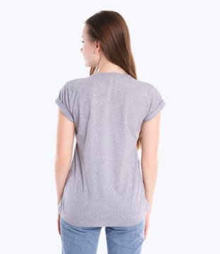 Mini sleeve gray t-shirt
